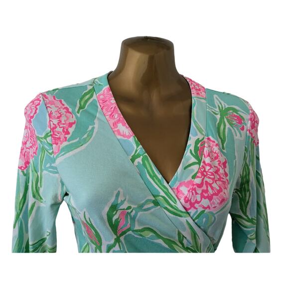 Lilly Pulitzer Sz S MERIDIAN Floral Wrap Dress - Picture 4 of 10